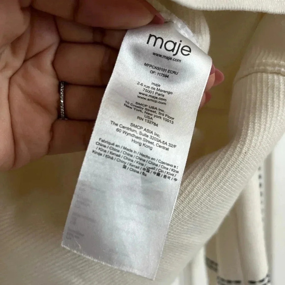 MAJE Mollie Topstitch Cardigan - Picture 7 of 9